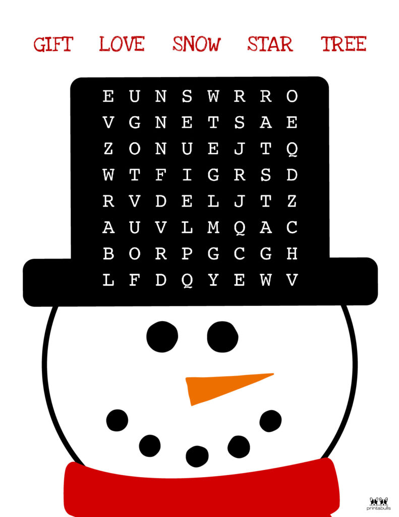 christmas word searches - 25 free printables | printabulls